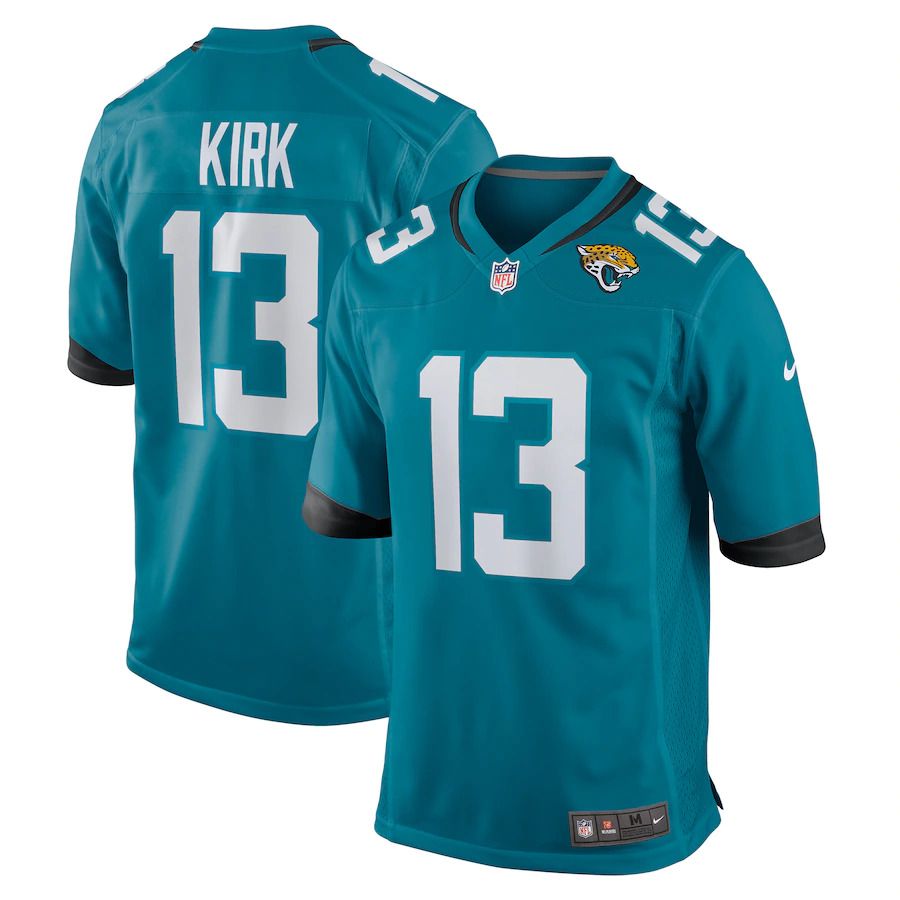 Men Jacksonville Jaguars #13 Christian Kirk Nike Teal Game NFL Jersey->customized nfl jersey->Custom Jersey